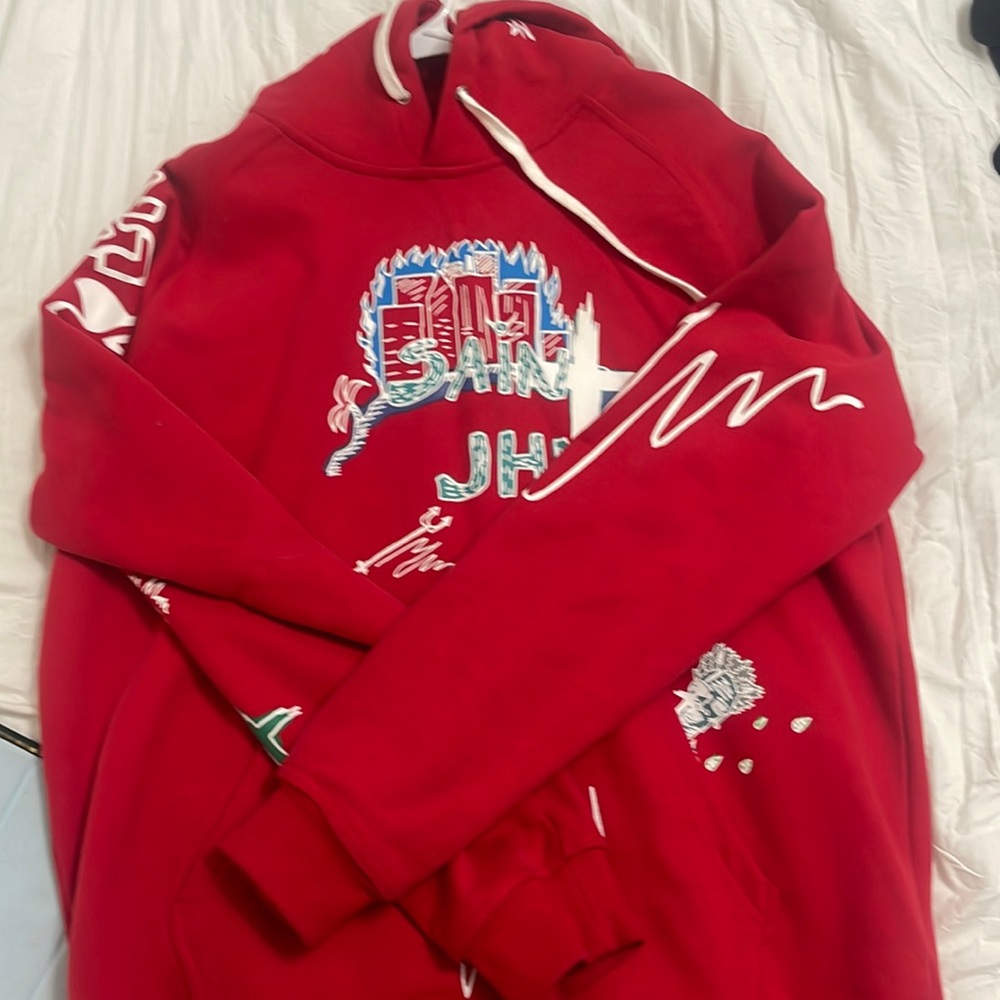 christian sex club saint jhon collab red hoodie size L